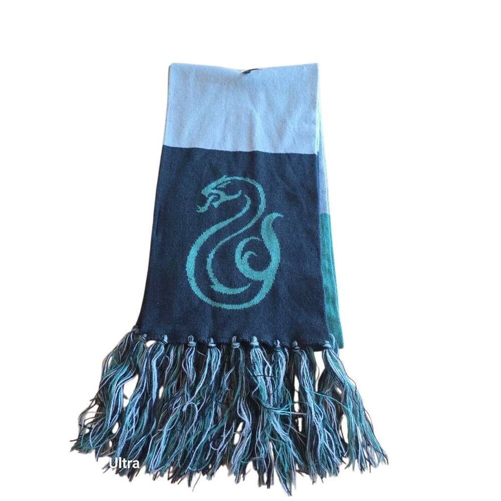 Harry potter adult scarf Slytherin green black NWT
